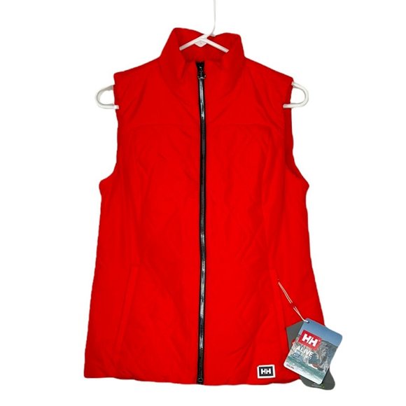 Helly Hansen Womens Gilet Sailing Quilted Vest Orange Zip Up Pockets Lined M New - Picture 1 of 10